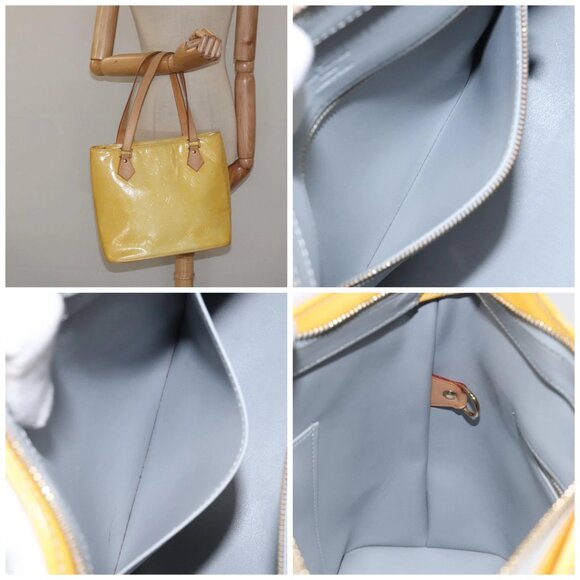 LOUIS VUITTON Monogram Vernis Houston Hand Bag Gris - Picture 14 of 14